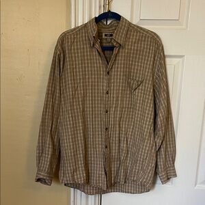 Brown Plaid Dress Shirt